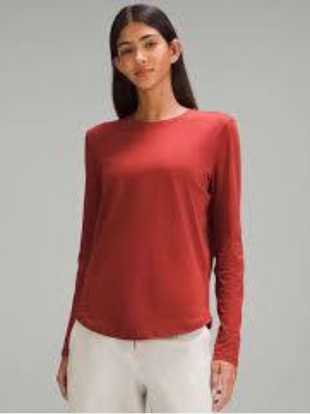 Lululemon Love Crewneck Top in Rust Red